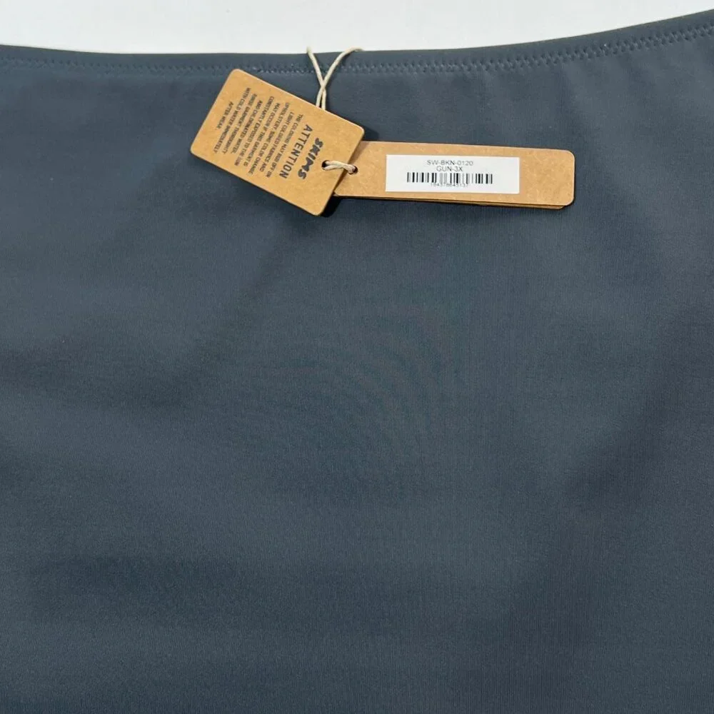 SKIMS Shaping Swim Dipped Bikini Bottom Gunmetal 3X‎
